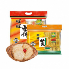 【自营】旺旺仙贝雪饼综合装膨化零食400g*2袋礼包食品米饼干小吃美食 原味 400g*2袋