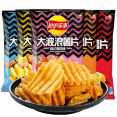 【自营】Lay’s/乐事大波浪薯片香脆烤鸡翅味70g×1包零食小吃休闲食品 香脆烤鸡翅味 70g