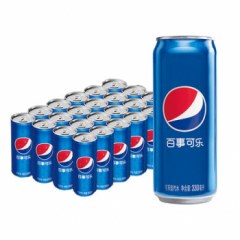 【自营】百事可乐原味碳酸汽水饮料细长罐330mL*24罐整箱装罐装 原味 330mL*24罐