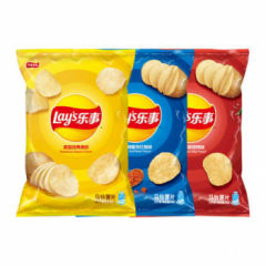 【自营】Lay’s/乐事薯片（原味/红烩味/烧烤味）75g×3包小吃零食休闲 原味/红烩味/烧烤味 