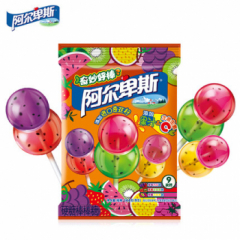 【自营】阿尔卑斯奇妙好棒奇亚籽棒棒糖9支*3袋混合水果味双球糖果零食
